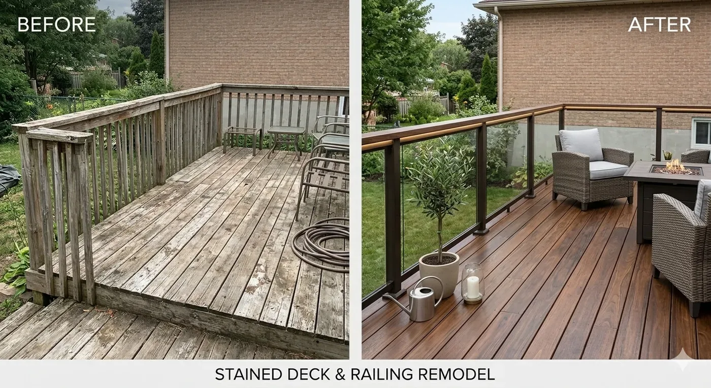 Premium Composite Deck Remodel & Koi Pond Integration (Exterior Construction & Decking) completed by Dale in Hamilton, ON